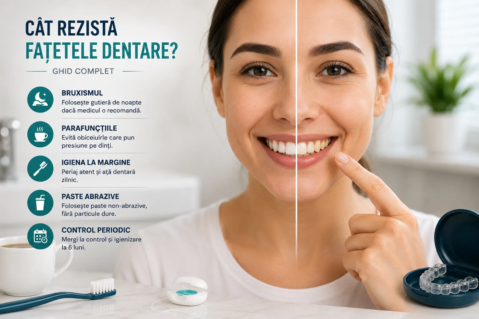 ingrijirea fatetelor dentare periaj si ata dentara la clinica dentetico