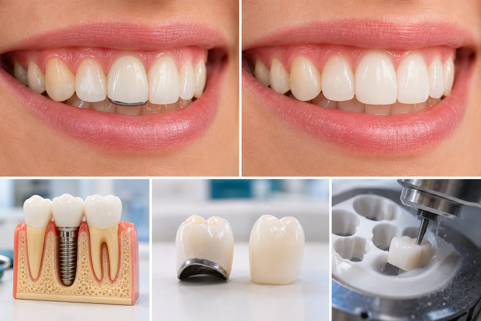 comparatie coroana din zirconiu si coroana metalo ceramica la clinica dentetico