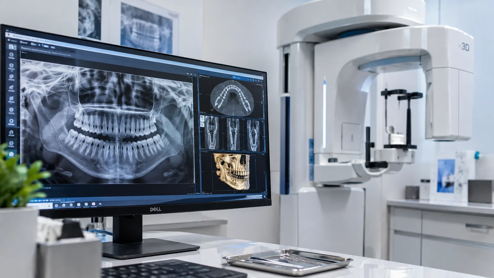 radiografie dentara si scanare cbct pentru diagnostic la clinica dentetico brasov