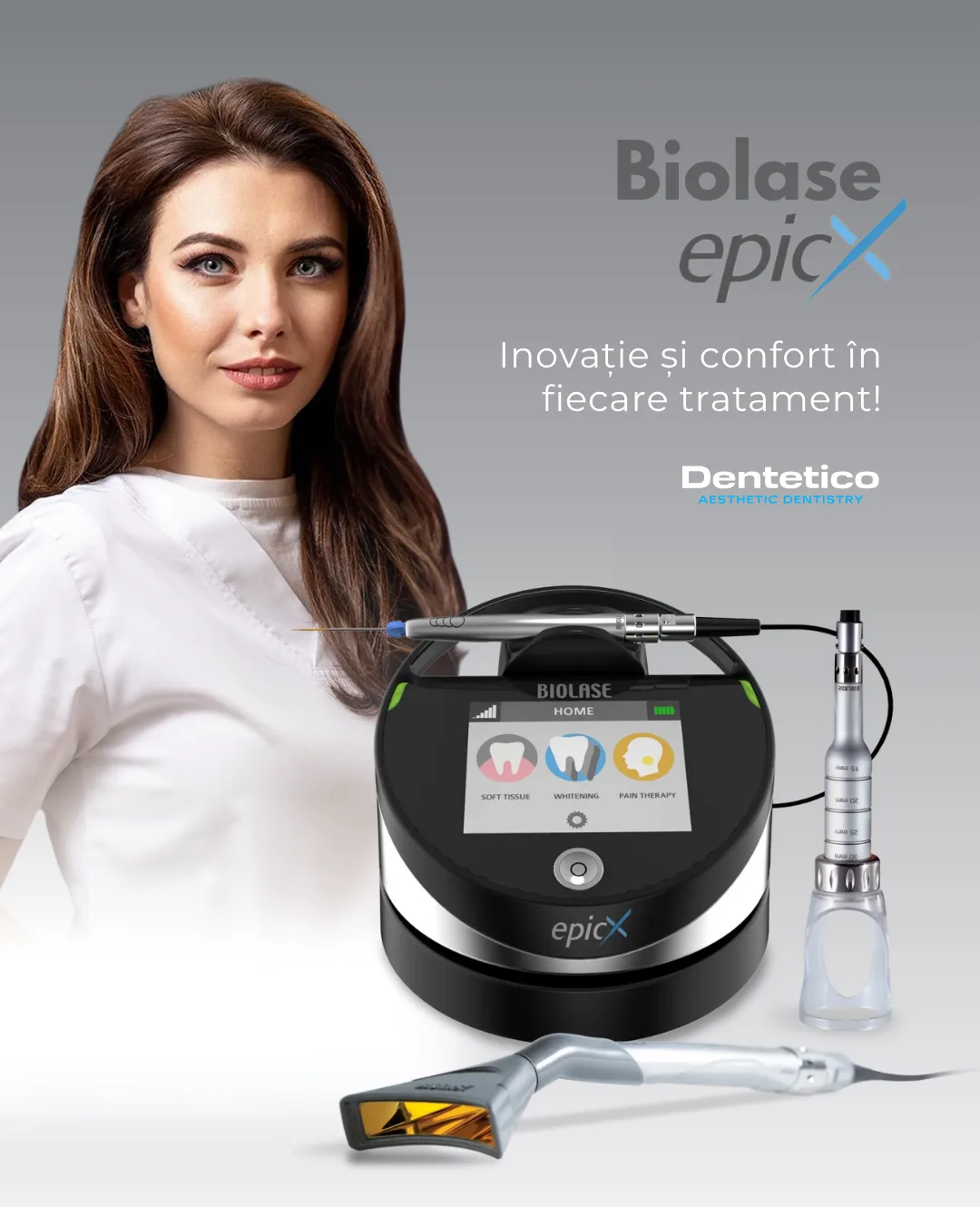 Laserul dentar Biolase Epic X in cabinetul stomatologic Dentetico Brasov